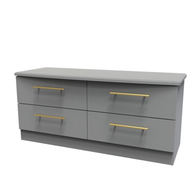 Helmsley 4 Drawer Bed Box in Dusk Grey (Ready Assembled)