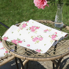 Helmsley Blush Cotton Dining Table Decoration Table Runner Tablecloth
