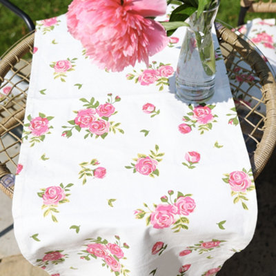 Helmsley Blush Cotton Dining Table Decoration Table Runner Tablecloth