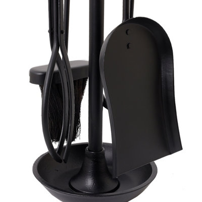 Hemlock Fireside Companion Set Tool Stand Iron Aluminium Handle - 3