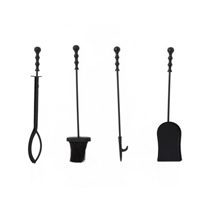 Hemlock Fireside Companion Set Tool Stand Iron Aluminium Handle - 5
