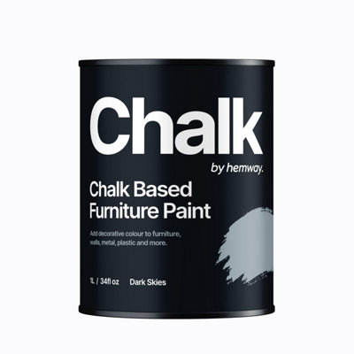 Hemway Chalk Based Furniture Paint Flat Matt Dark Skies Blue 1L Shabby Chic, Chalky Finish, Interior, Walls, Wood, Quick Dry