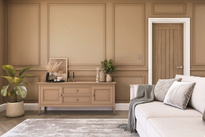 Hemway Chalk Based Furniture Paint Flat Matt Warm Beige 1L Shabby Chic, Chalky Finish, Interior, Walls, Wood, Quick Dry