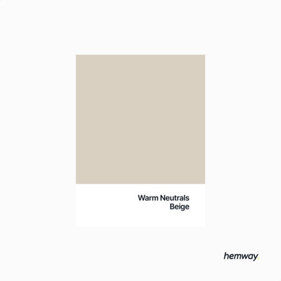Hemway Chalk Paint Flat Matt Beige 1L Shabby Chic, Smooth Chalky Finish, Interior Furniture, Walls, Wood, Quick Dry