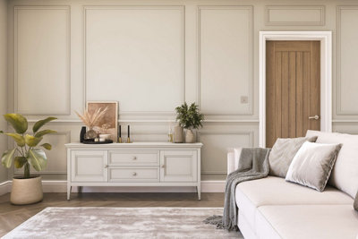 Hemway Chalk Paint Flat Matt Beige 1L Shabby Chic, Smooth Chalky Finish, Interior Furniture, Walls, Wood, Quick Dry