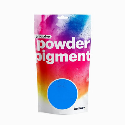 Hemway Grout Powder Pigment Dye For Tile Grout & Epoxy Resin - Glow Blue - 100g / 3.5oz