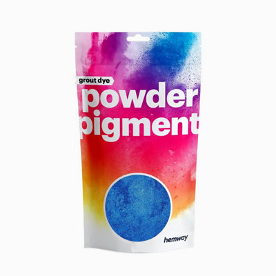 Hemway Grout Powder Pigment Dye For Tile Grout & Epoxy Resin - Metallic Flash Blue - 100g / 3.5oz