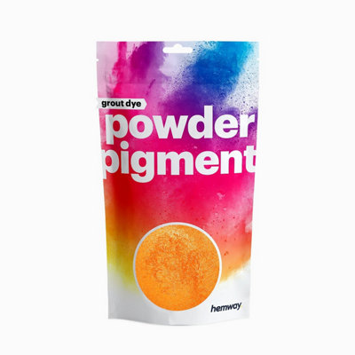 Hemway Grout Powder Pigment Dye For Tile Grout & Epoxy Resin - Metallic Tangerine Orange - 50g / 1.7oz