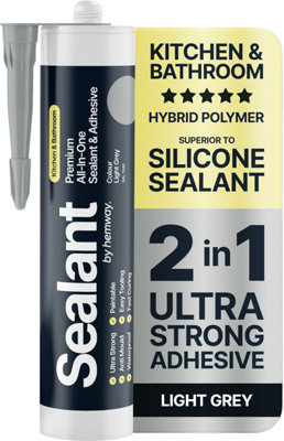 Hemway Hybrid Polymer Sealant & Adhesive Light Grey Waterproof Anti ...
