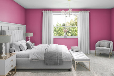 Hemway Interior Matt Acrylic Paint Sample, Bubblegum Pink, Peel & Stick ...