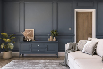 Hemway Interior Matt Acrylic Paint Sample, Soft Navy Blue, Peel & Stick