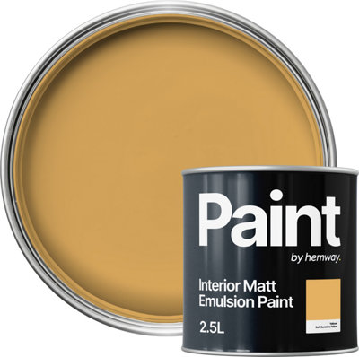 Hemway Interior Paint Matt Acrylic Soft Sunshine Yellow 2.5L Tin ...