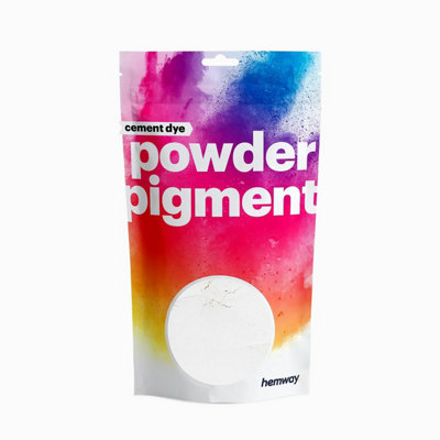 Hemway Powder Pigment Dye For Cement, Concrete & Mortar - Metallic Chalk White - 100g / 3.5oz