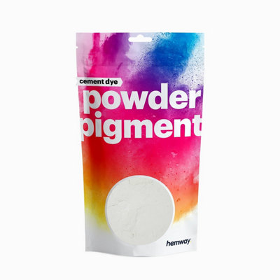 Hemway Powder Pigment Dye For Cement, Concrete & Mortar - Metallic Pearl White - 100g / 3.5oz