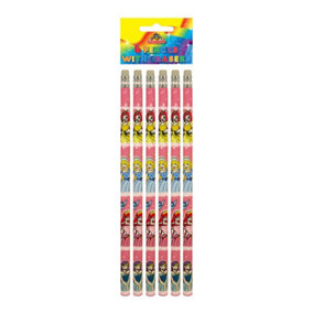 Henbrandt Pencil With Eraser (Pack of 6) Multicoloured (One Size)