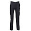 Henbury Womens/Ladies 65/35 Flat Fronted Slim Fit Chino Work Trousers Navy (Extra Large x Regular)