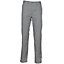 Henbury Womens/Ladies 65/35 Flat Fronted Slim Fit Chino Work Trousers Steel Grey (XSR)