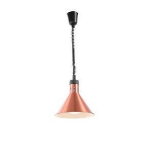 Hendi Rise and Fall Copper Adjustable Conical Heat Lamp