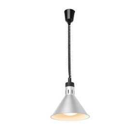Hendi Rise and Fall Silver Adjustable Conical Heat Lamp