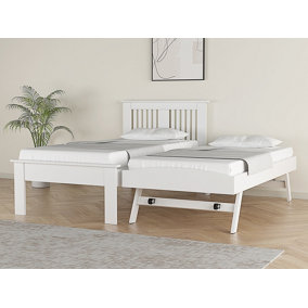Hendre White Guest Bed With Trundle