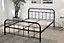 Henley Black Victorian Style Metal Small Double Bed Frame 4ft