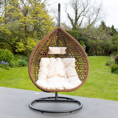 Henley Swing Egg Pod Chair - Cream