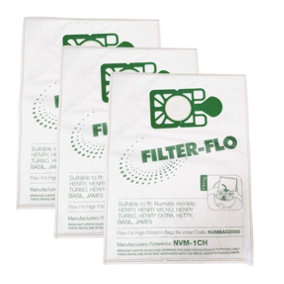 Henry Hoover Bags Filterflow Hetty James Microfibre Numatic Vacuum Hepa 5 Layer