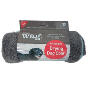 Henry Wag Drying Coat Microfibre Cover For Dogs - Medium Size
