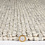 Heptonstall Mottled Cream Wool Pebble Floor Rug 170 x 120cm
