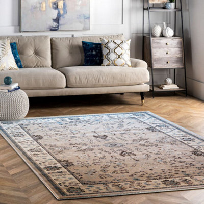 Herat Oriental Area Rug ,Grey/Cream,120 x 170 cm