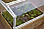 Herb and Salad Cloche with Wooden Planter - Aluminium - L84 x W61 x H24 cm - Plain