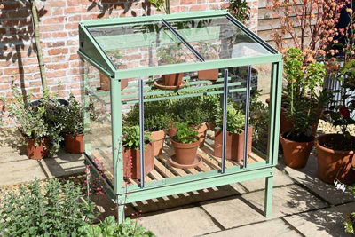 Herb House - Aluminium/Glass - L80 x W55 x H93 cm - Cotswold Green