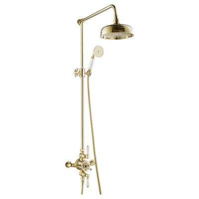 Heritage 2 Outlet Exposed Thermostatic Shower Valve Shower Kit Brass ...