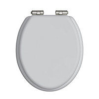 Heritage Toilet Seat Soft Close Vintage Gold Hinges White Gloss TSWGL100SC
