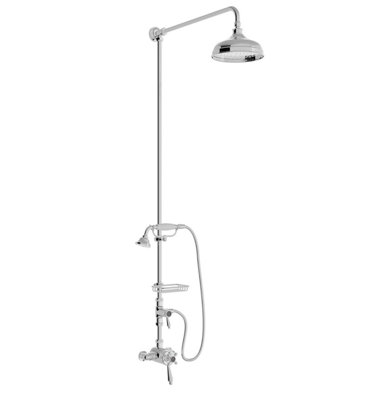 Heritage Trinity Exposed 2-Control Thermostatic Chrome Lever Shower ...