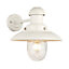 Hermitage Gloss Stone with Clear Glass Shade Modern Style 1 Light Outdoor Wall Light