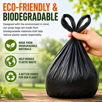 Hero Dog Poo Bags with Easy Tie Handles 200 Bags x 24 Packs 4,800 Extra ...