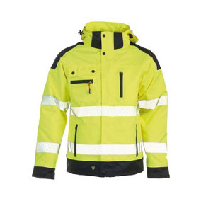 Herock Hodor Waterproof Hi-Vis Work Jacket Yellow - M