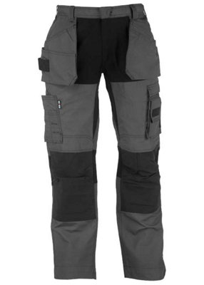 Herock Spector Trade Work Trousers Grey 30R DIY at B&Q