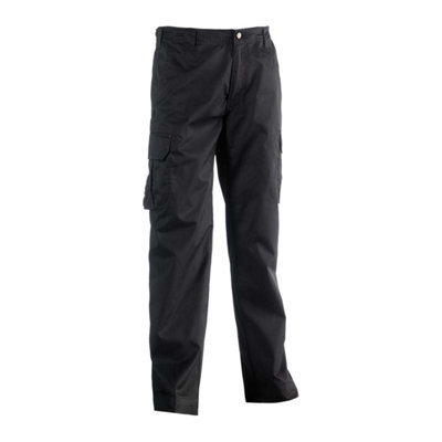 Herock Thor Cargo Work Trousers Black - 36R | DIY at B&Q