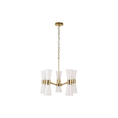 HERRERA 10 LIGHT GOLD PENDANT CEILING LIGHT