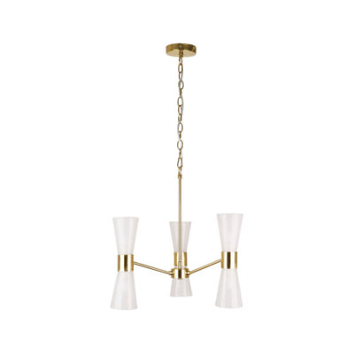 HERRERA 6 LIGHT GOLD PENDANT CEILING LIGHT