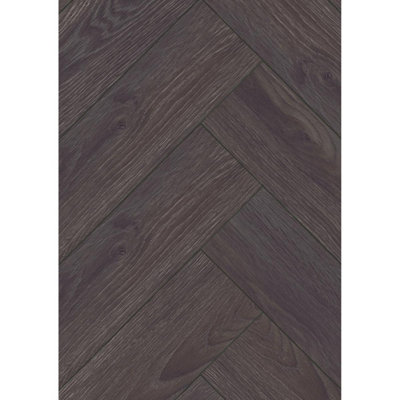 Herri Elba Oak Black D6010 Grey Herringbone Effect 8mm Thick  Laminate Flooring For Home (All Rooms) 1.238 m²Per Pack