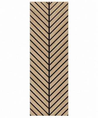 Herringbone Chevron Acoustic Slat Wall Panels Oak HDF & Felt Sound ...