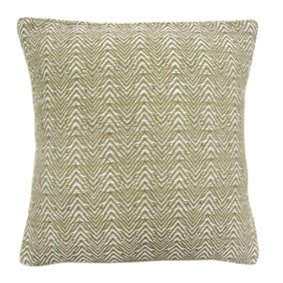 Herringbone Filled Cushion 100% Cotton With Textured Weave