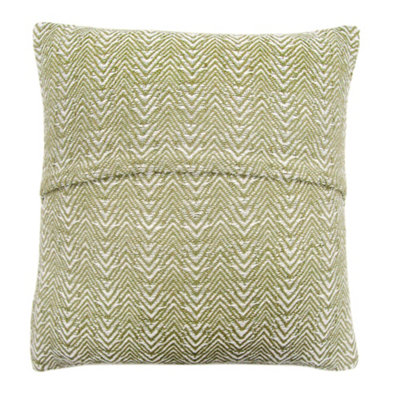 Herringbone Filled Cushion 100% Cotton With Textured Weave