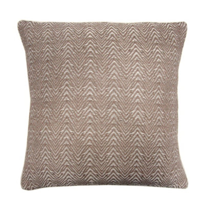 Herringbone Filled Cushion 100% Cotton With Textured Weave