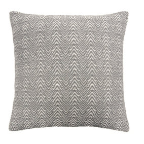 Herringbone Filled Cushion 100% Cotton With Textured Weave