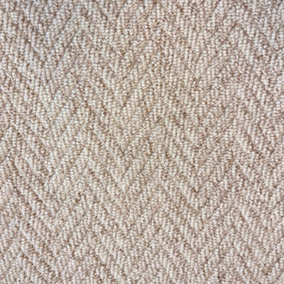 Herringbone Keswick Cream Fleck Stair Runner With 100% Pure Wool Edge ...