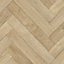 Herringbone Pattern Beige Wood Effect  Vinyl Flooring For LivingRoom DiningRoom Hallways And Kitchen Use-2m X 4m (8m²)